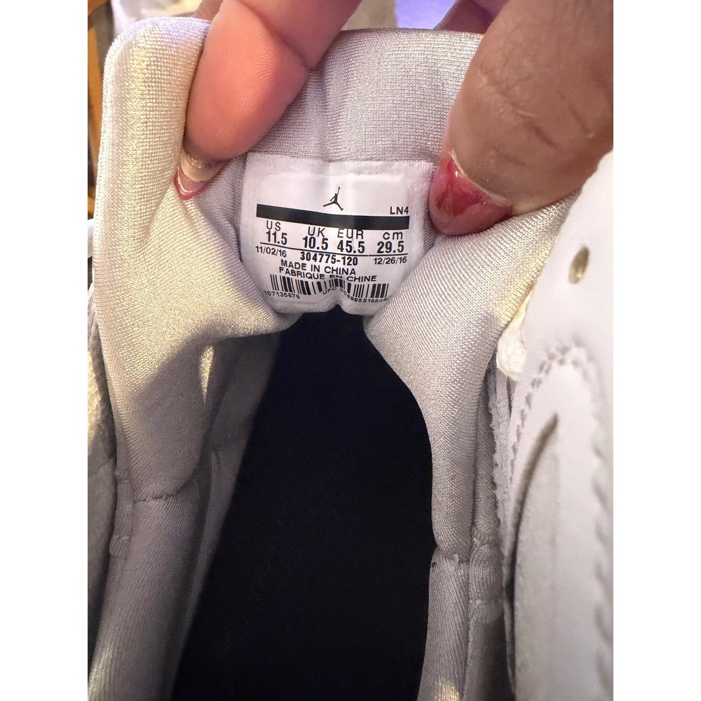 Air Jordan 7 Retro Pure Platinum White Metallic Silver 304775-120 Mens Sneakers - Picture 13 of 14